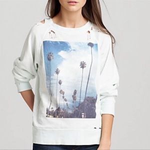 Wildfox I Love Los Angeles Distressed Sweatshirt